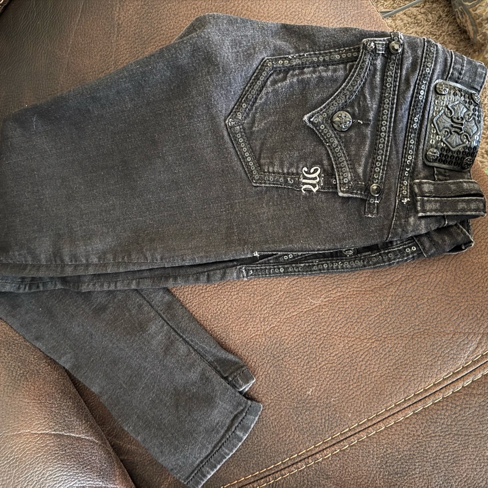 Miss Me Black Straight Leg Jeans